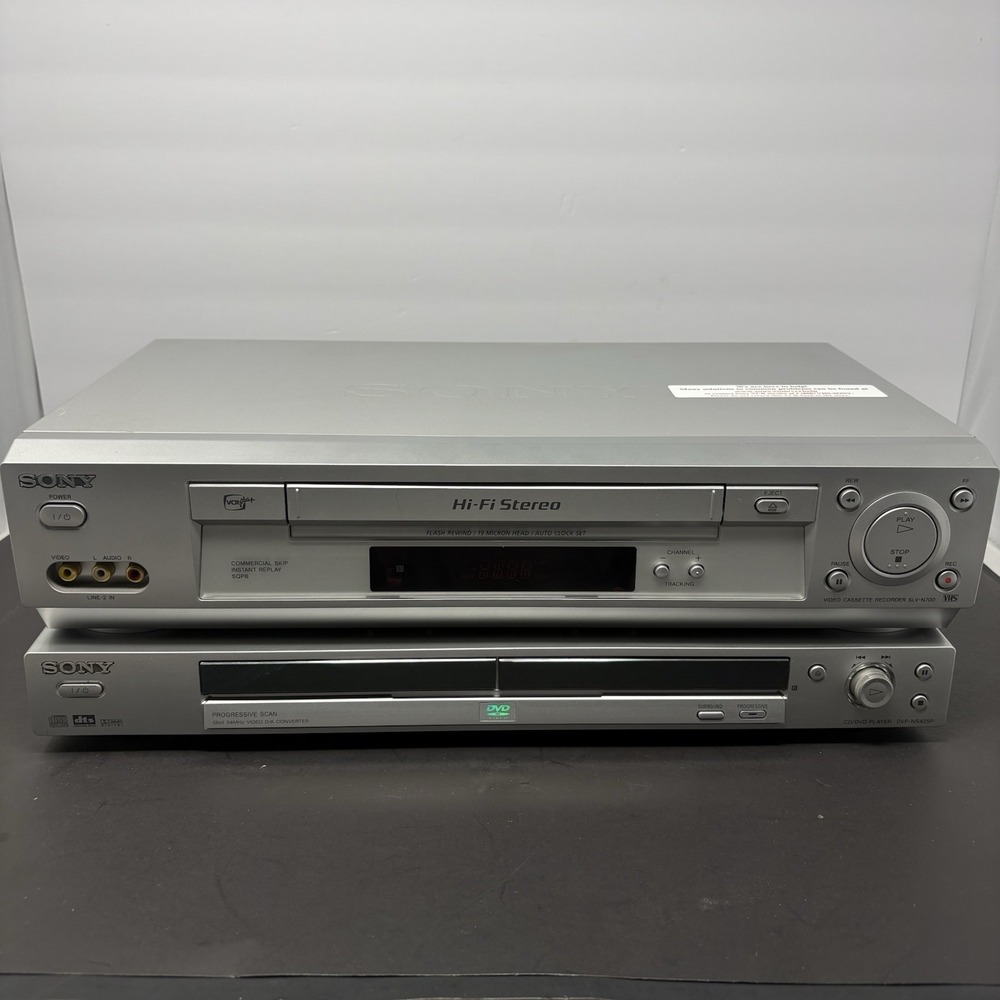 Sony SLV-N700 Hi-Fi VHS VCR & DVP-NS425P DVD CD Player Tested Working Bundle
